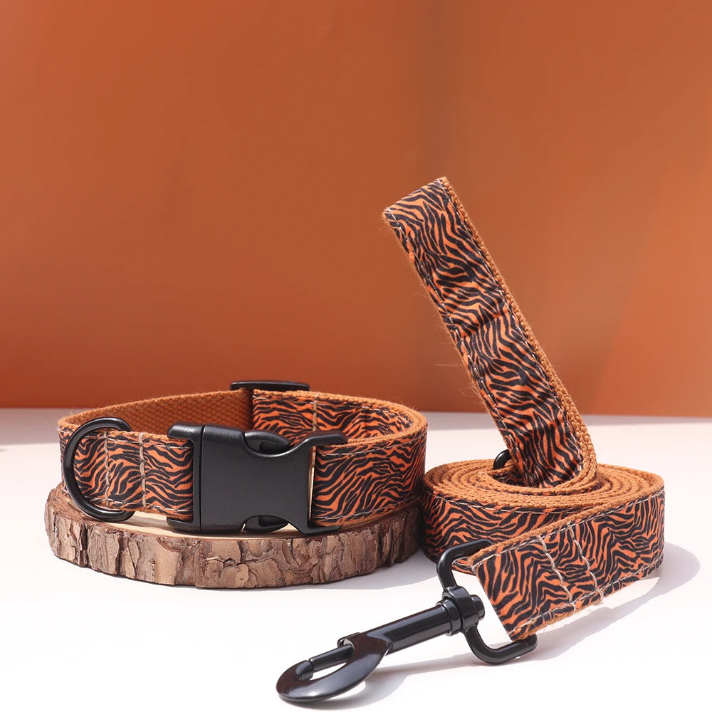 Animal Colors Customized Dog Collar Set Personalized Id Name Tel Adjustable Free Engraving Name for Small Medium Large Dogs