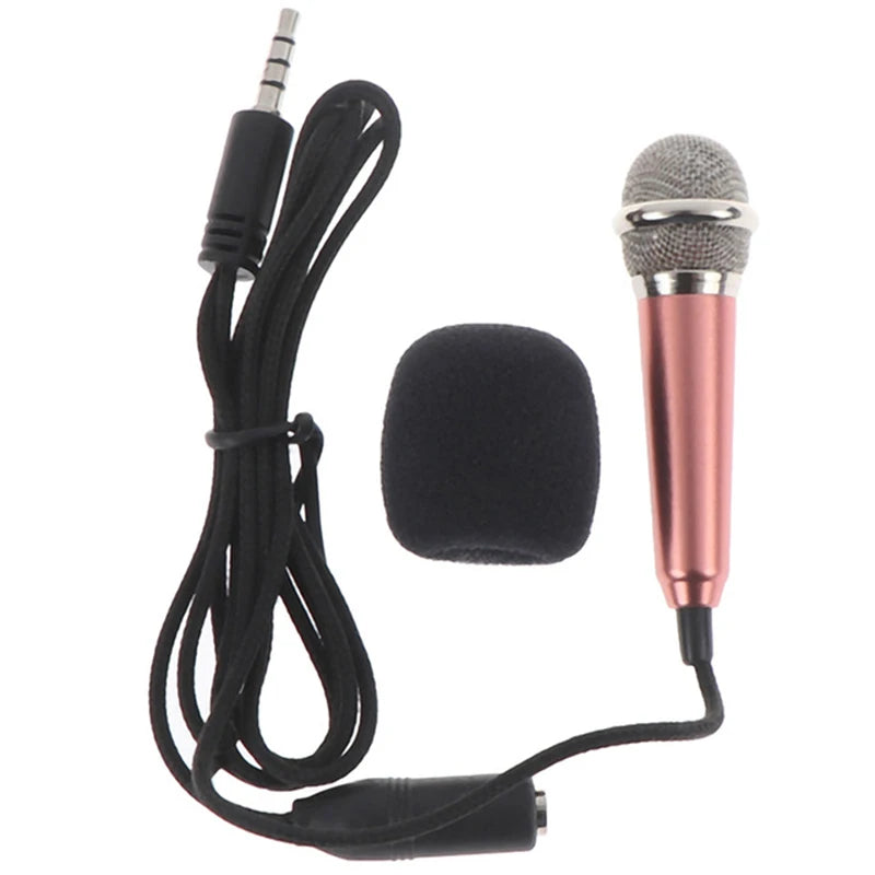 Wired 3.5mm Stereo Studio Microphone Earphone Ktv Karaoke Mini Microfon For Cell Smart Phone Laptops PC Computer Desktop Mikrof
