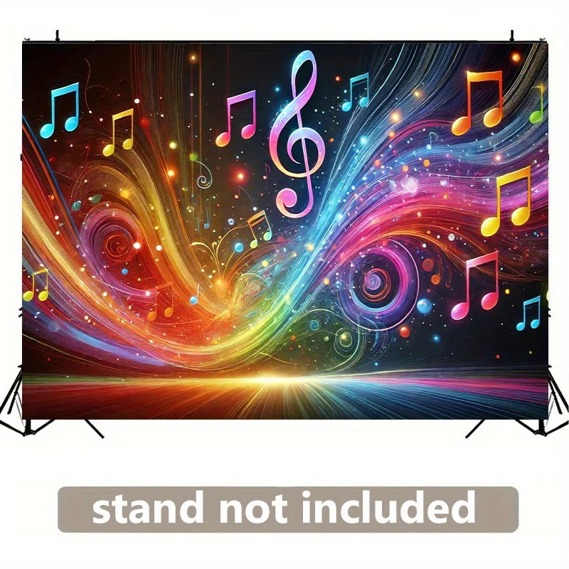 Vibrant musical banner, perfect for bedroom, office, outdoor decoration - perfect for parties and holiday gifts