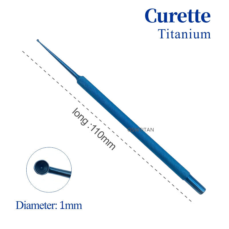 Spatula Chalazion Curette Titanium/Stainless Steel Micro Ophthalmic Surgical Instrument
