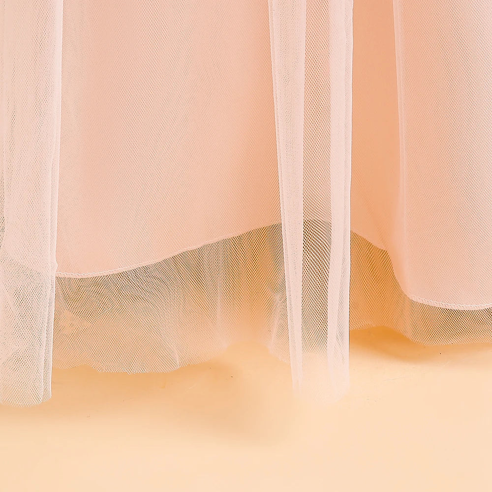 Tulle White Bridesmaid Dresses For Girls Children Costume Elegant Kids Wedding Party Dress Teen Girl Birthday Evening Vestidos