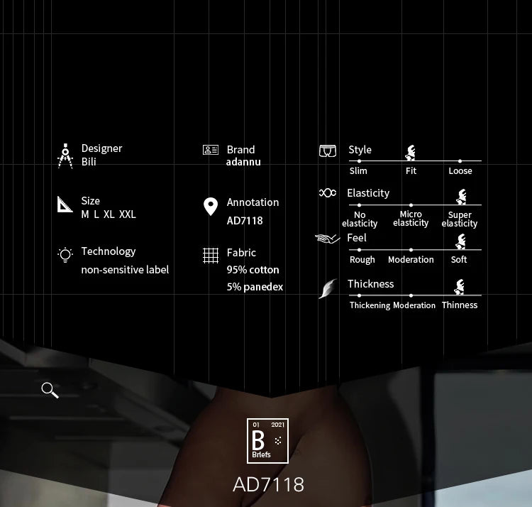 CMENIN 5Pcs Cotton Breathable Briefs Men Underwear Comfort High Quickly Jockstrap Man Underpants Brief Man AD7118