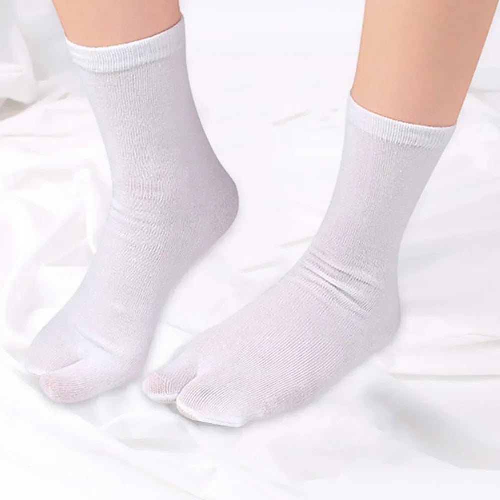 1-5Pair Japanese Style Two Finger Socks Unisex Clog Socks Polyester Toe Separation Socks Kimono Flip Flop Sandal Split Toe Sock