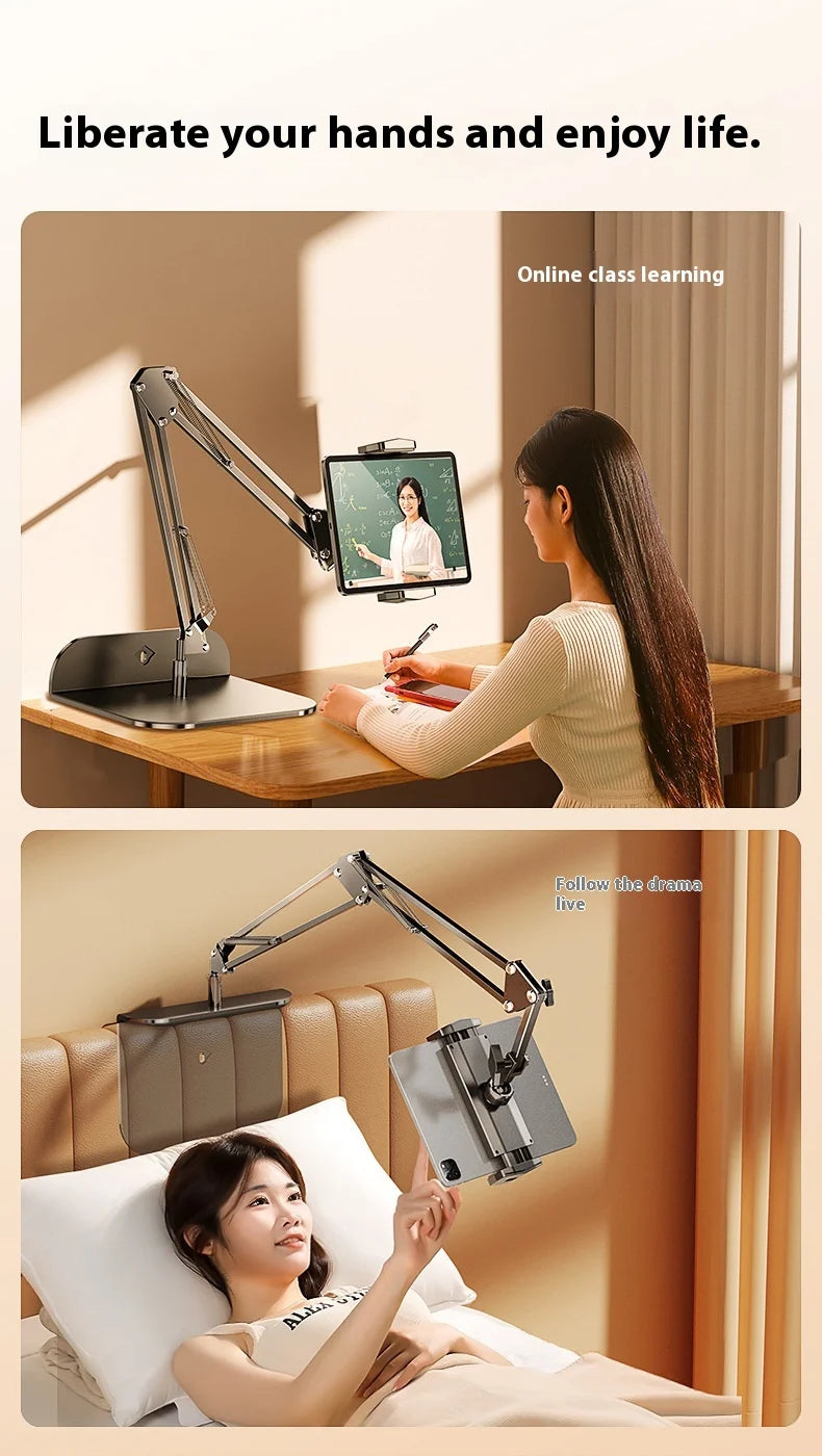 Adjustable Bedside Phone Stand Suitable For iPad Tablet Multifunctional Metal Extendable Lazy Person Watching Tv On The Bed