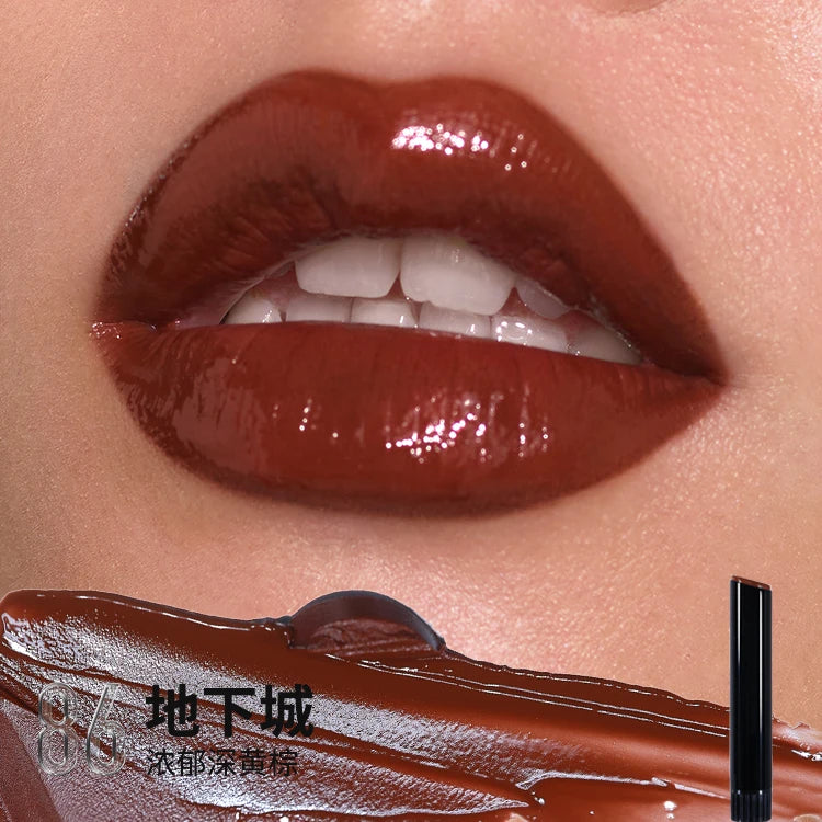 Kaleidos Lip Gloss Mirror Matte Glitter Gothic Lip Glaze Moist Shimmer Nude Punk Dark Lipstick High Colors Lasting Lip Makeup