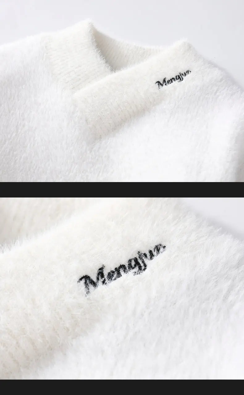 Sweaters men 2025 winter korean style mens warm sweater V-neck men sweaters autumn Men's wool pullovers men full size M-XXXL