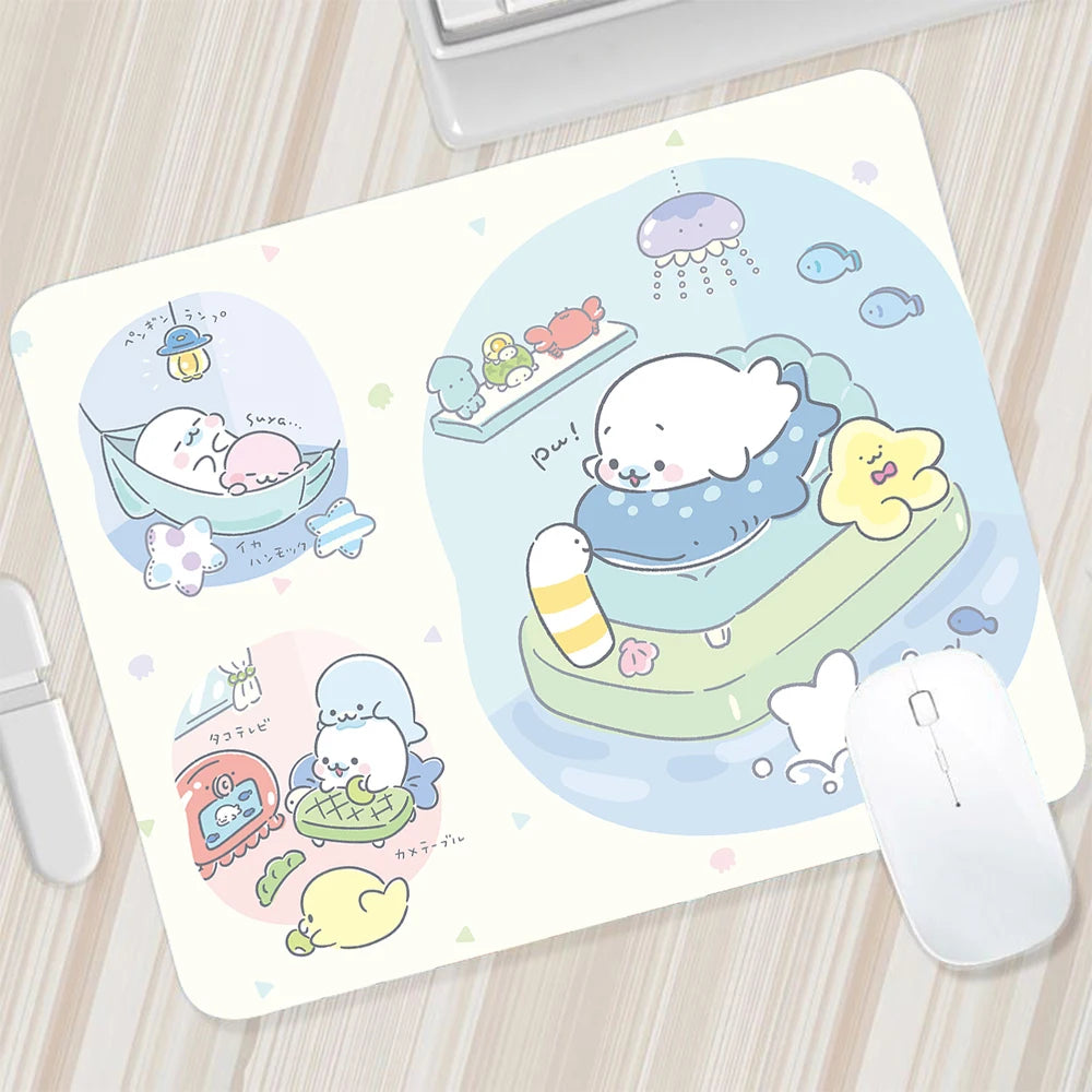 Japanese Cute Mamegoma Small Mouse Pad Gaming Mousepad PC Gamer Mouse Mat XXL Computer Pad Keyboard Mat Desk Pad Laptop Mausepad