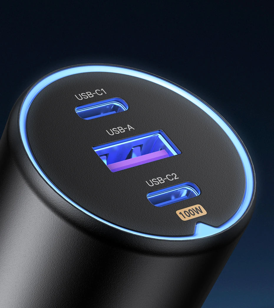 UGREEN 130W Car Charger Quick Charging PD3.0 Fast USB Type C Car Phone Charge For iPhone 14 13 Pro Max Laptops Tabet