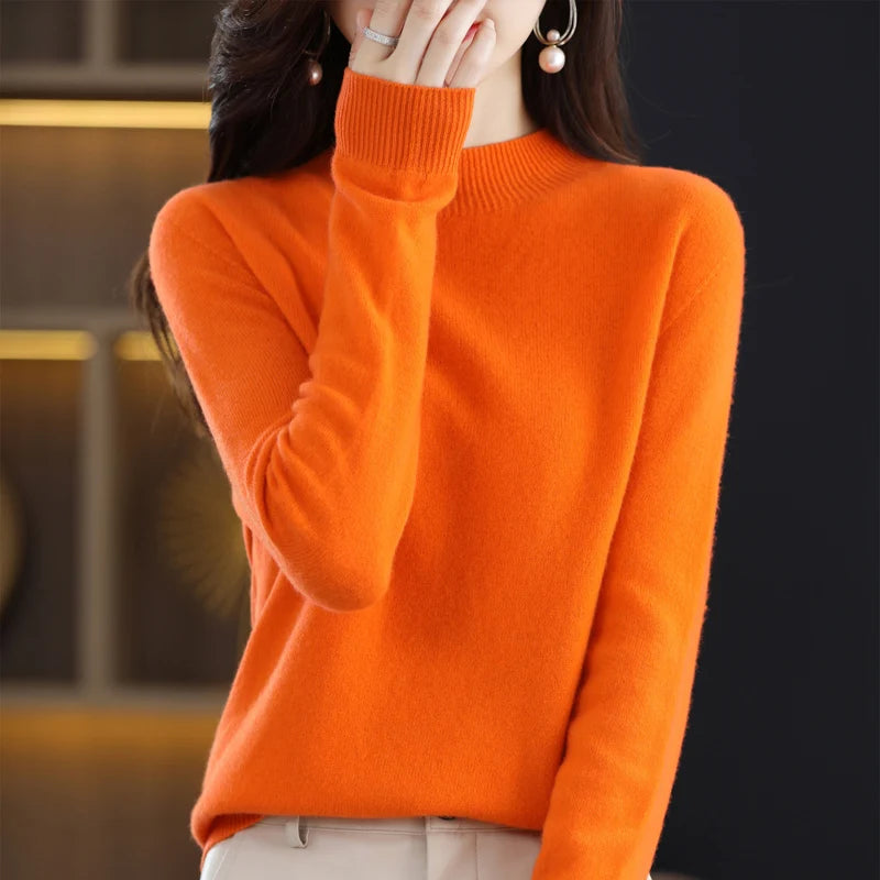 Cashmere Sweater Female 100% Merino Wool Winter Women Knitted Femme Pullover Top Winter Warm Women's 2024 New