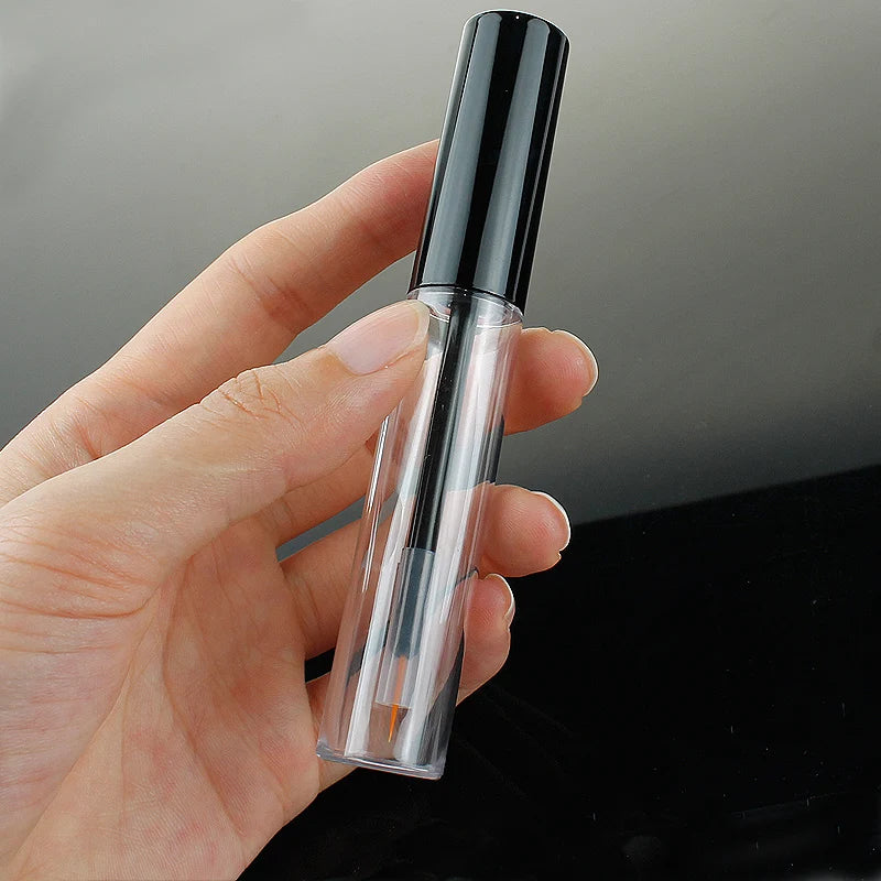 30-100sets 10ml Empty Mascara Tube Eyelash Cream Vial Liquid Bottle Portable Cosmetic Container with Black Cap Refillable Bottle