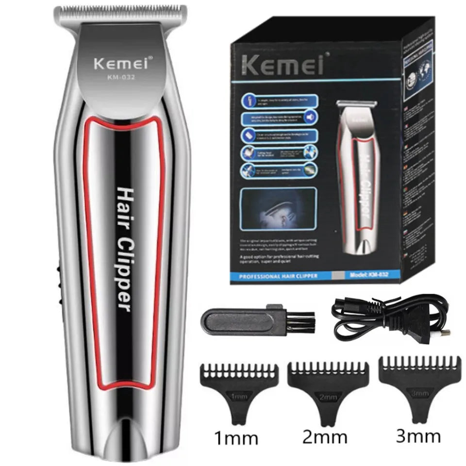 Kemei KM-034 KM-032 Professional Hair Trimmer Men's Electric Beard Trimmer LCD Display Hair Clipper Haircut Set