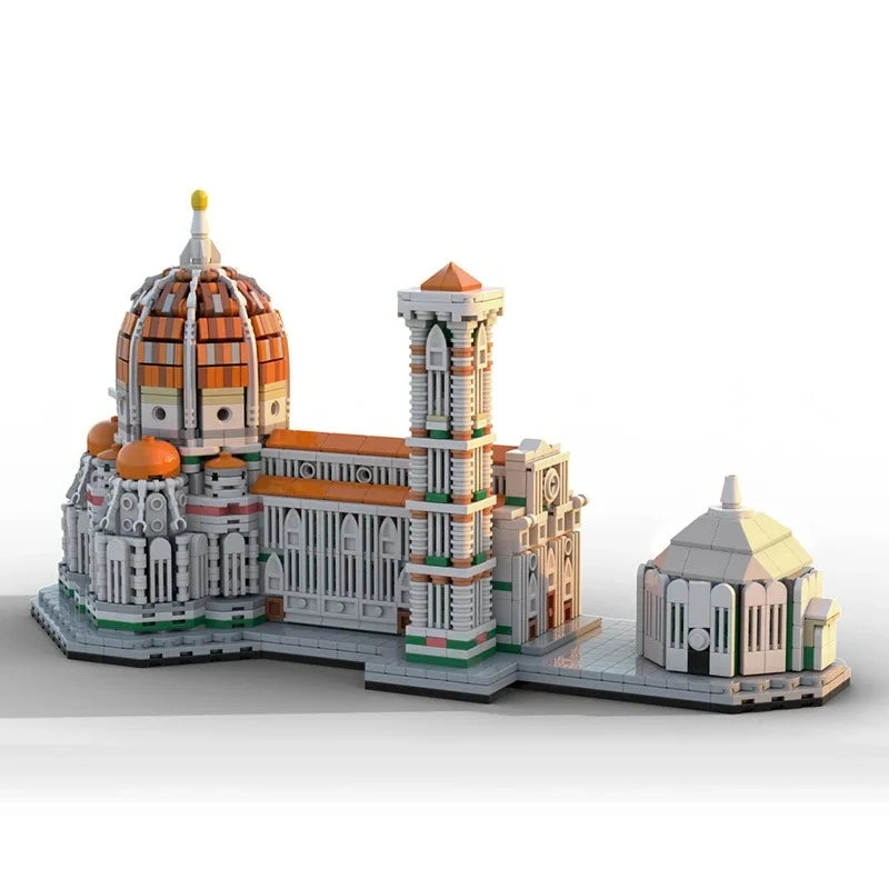 MOC Iconic Church Cathedral of Santa Maria del Fiore Building Blocks Set Famous Architecture Street Assemble Toys Children Gifts
