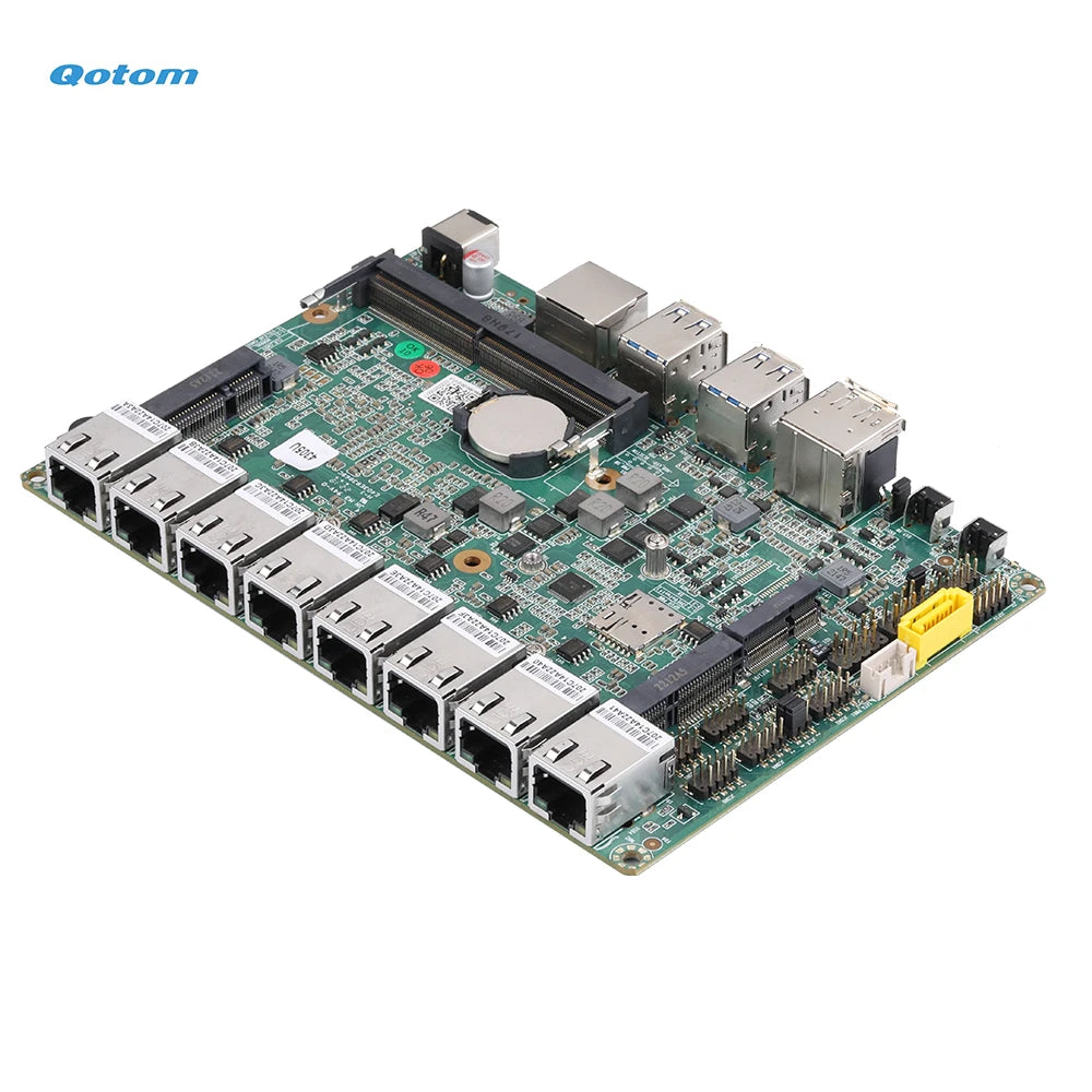 Qotom Barebone Fanless Mini PC 8x Intel i226-V 2.5G LAN Core i7-10510U i5-8260U Firewall Router Soft Router RS232 Console