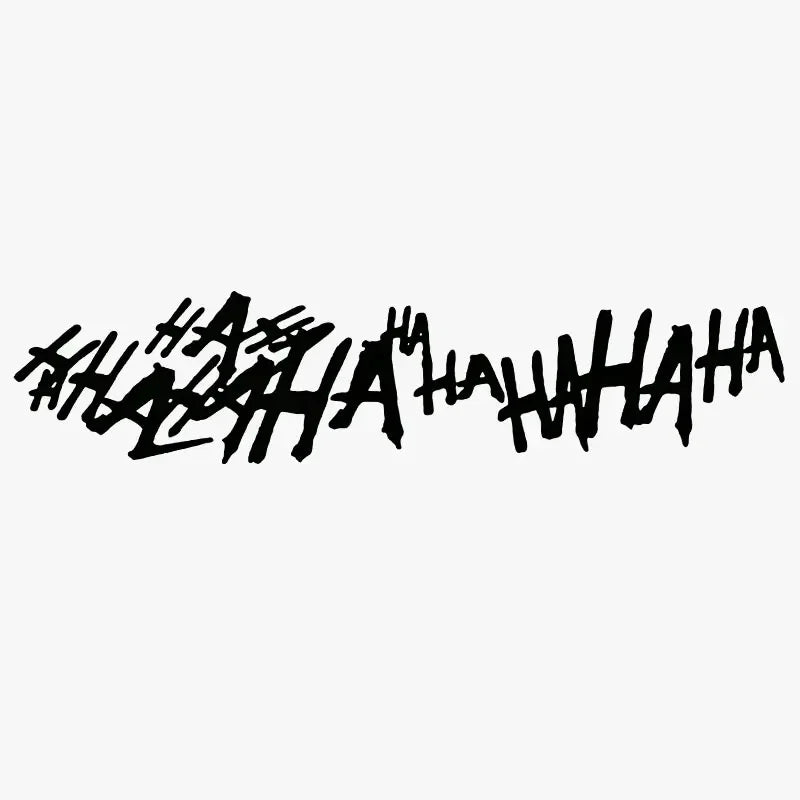 1PC HAHAHA Joker Laughing Motorcycle Stickers for Fuel Tank Helmet Vinyl Decals DIY Waterproof Car Window Body Funny Decoration