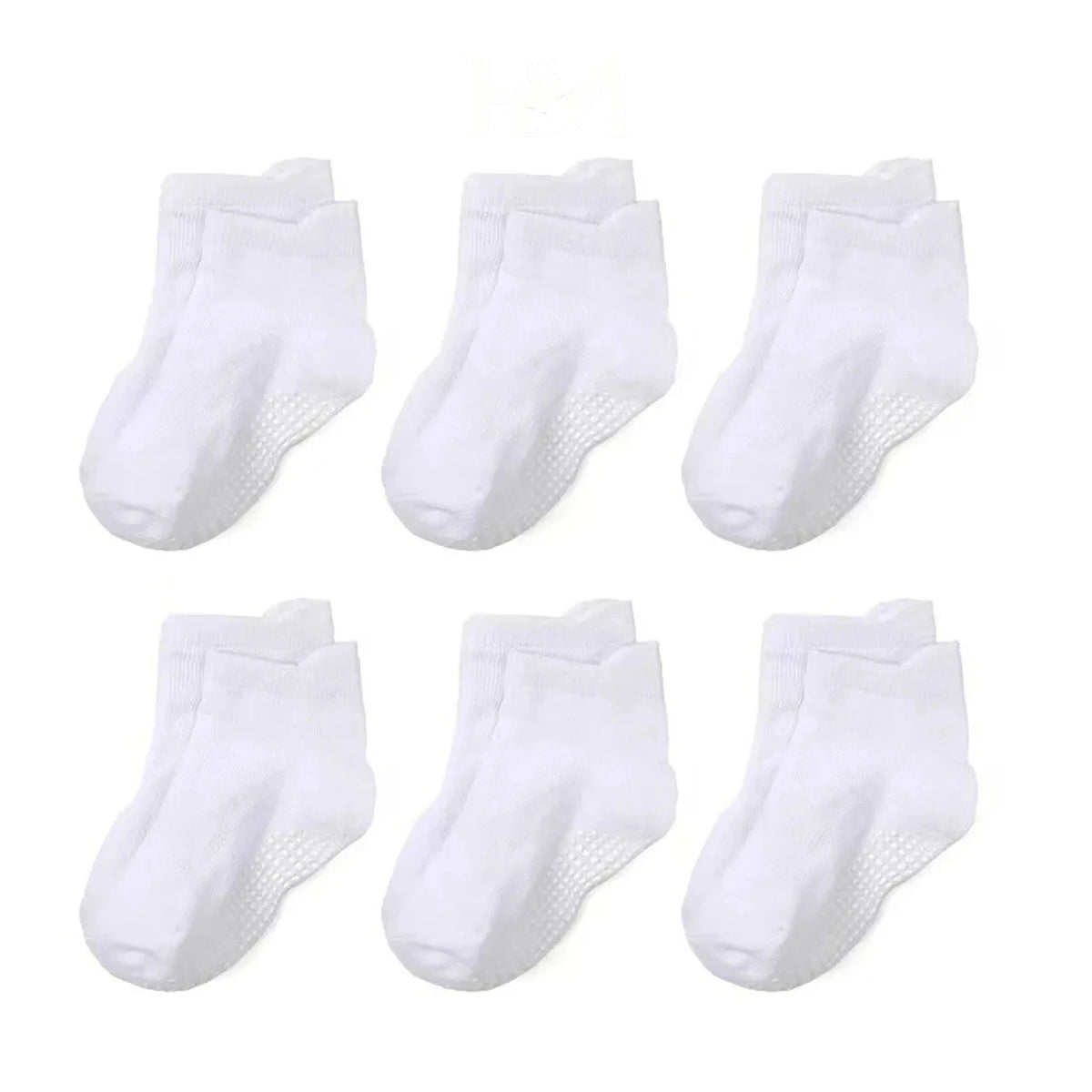 6Pairs Baby's Non-slip Floor Socks For Toddler Kids Boys Indoor Activities Learn To Walk Ankle Socks