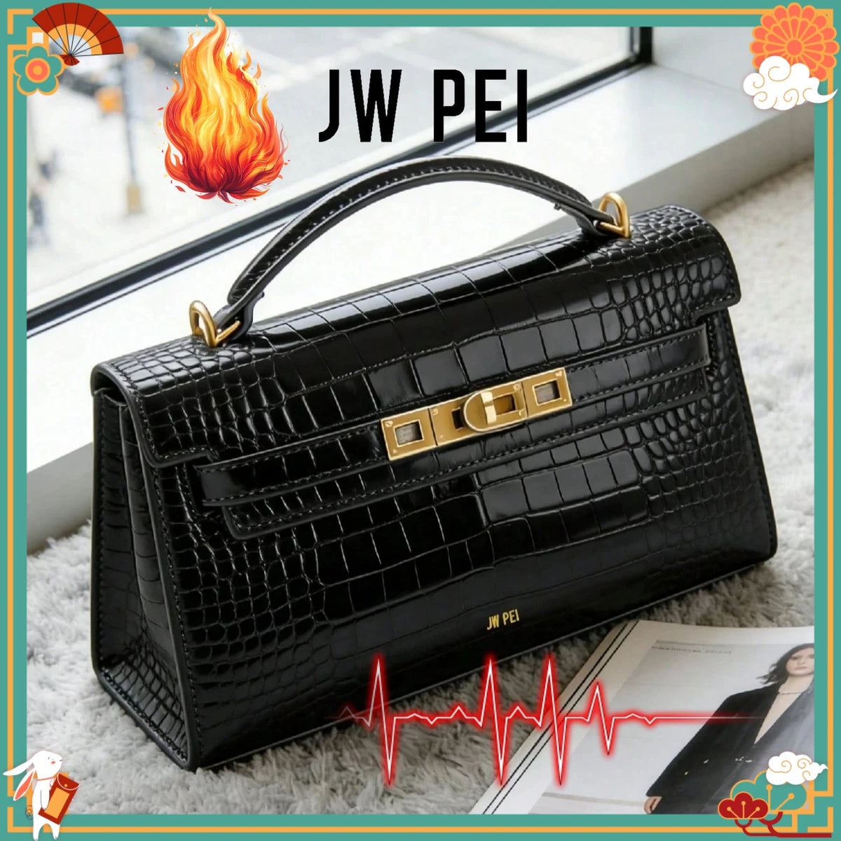Luxury Leather and Woven Handbag with Vintage Metal Buckle, Elegant Short Handle, Stylish Women’s Tote for Evening & Daily Use