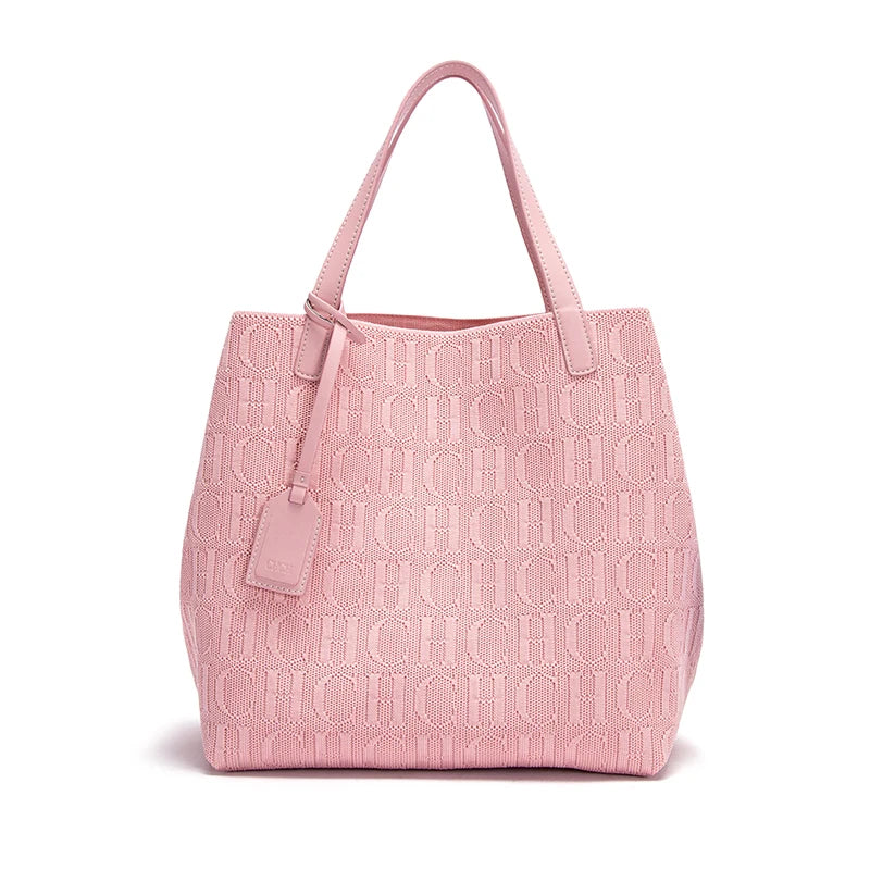 Women's Luxury Design Multi functional Handheld Shopping Handbag Fashionable New 2024 Solid Color Handbag