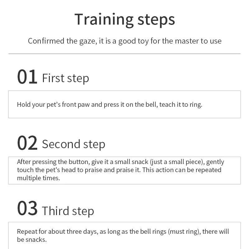 Pet Training Bell Food Reminder Feeding Bell Training Interactive Toys Improve Pet Intelligence Button Speaker Pet Toys Bell For