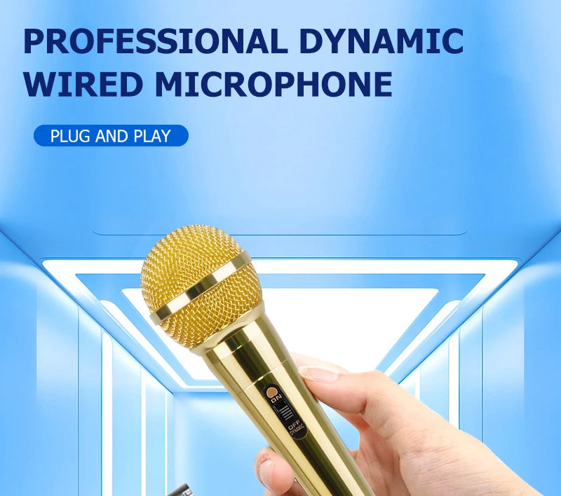 Karaoke Microphone Handheld Professional Wired Dynamic Microphone Clear Voice Mic for Karaoke Part Vocal Music Performance