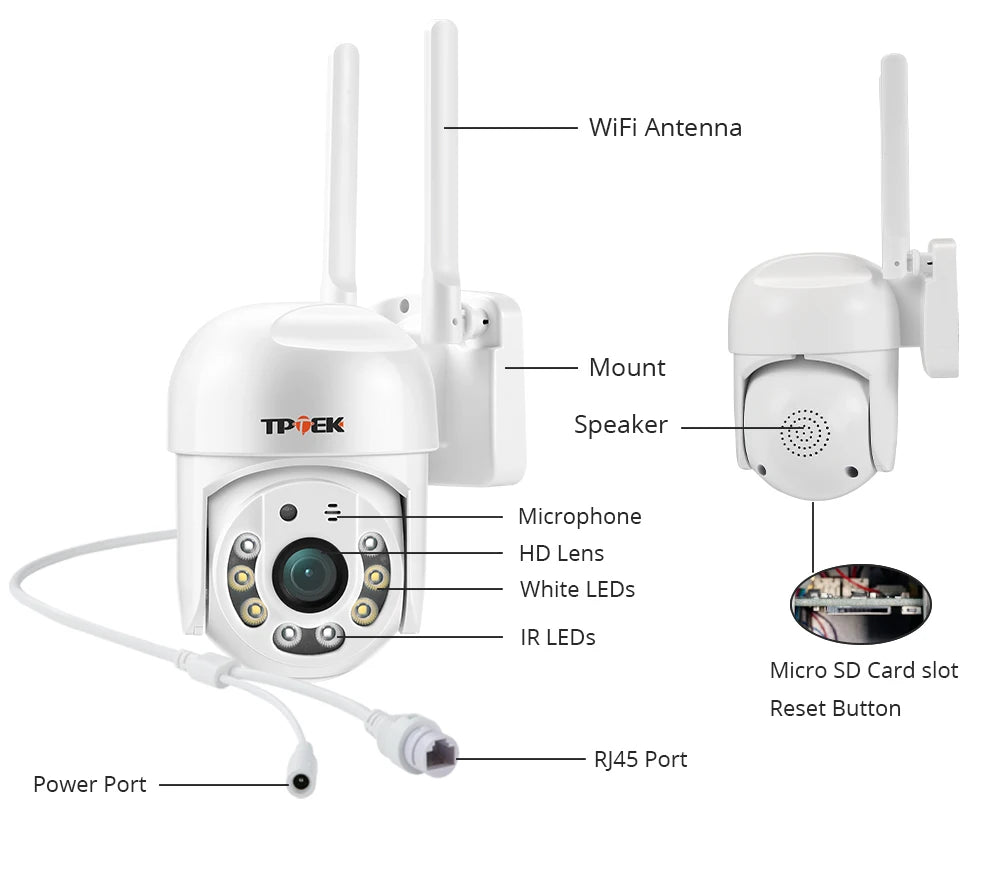 4MP PTZ WIFI IP Camera 1080P CCTV Surveillance Security Protection Wi Fi Outdoor 4X Digital Zoom Street CamHipro CamHi Camara