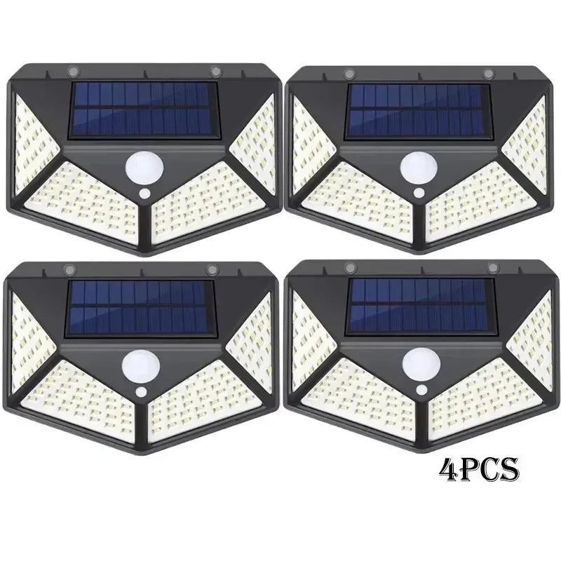 106LED Split Solar Lamp 3 Lighting Mode Outdoor Decoration Sunlight Wall Light PIR Motion Sensor Waterproof Garden Garage Lamp