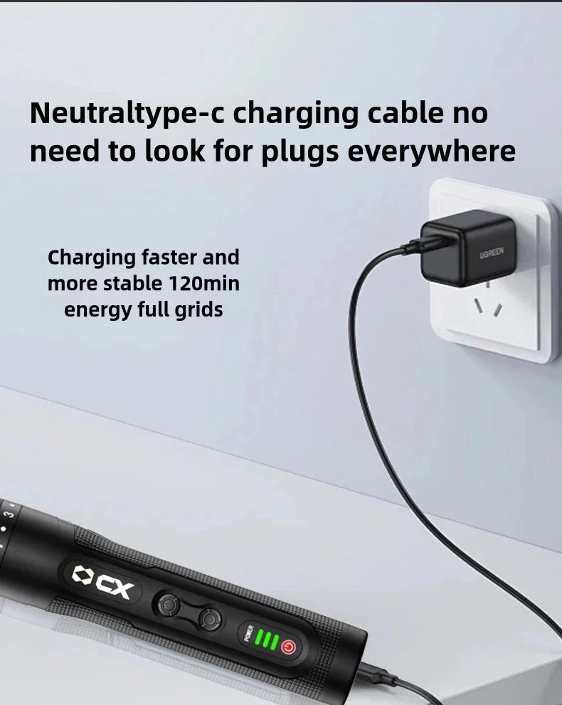 8-Speed Torque Cordless Electric Screwdriver Rechargeable 2000mAh Mini Drill 3.6V Power Tools Set Household Maintenance Repair