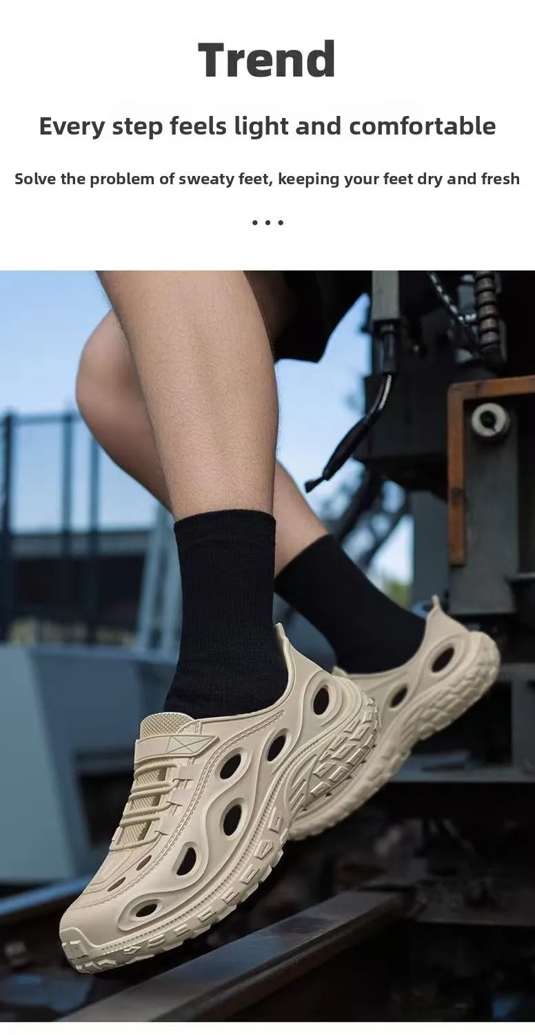 Outdoor Water Shoes Unisex Breathable EVA Clog Summer Sandals Men's Wearable Hiking Shoes Couples Casual round Toe Thongs