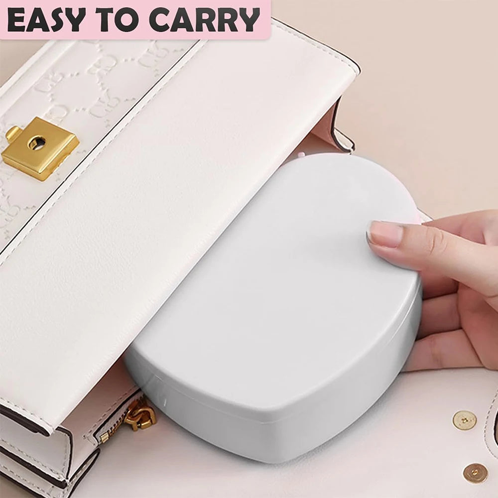 Hair Accessories Box Jewelry Storage With Mirror Pink Hair Clips Rubber Band Organiser For Girls Children Portable Travel Case