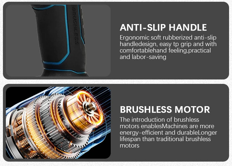 230NM Brushless Electric Screwdriver Multi-function Lithium Drill Cordless Driver Battery Set For Makita 18V Battery Pin