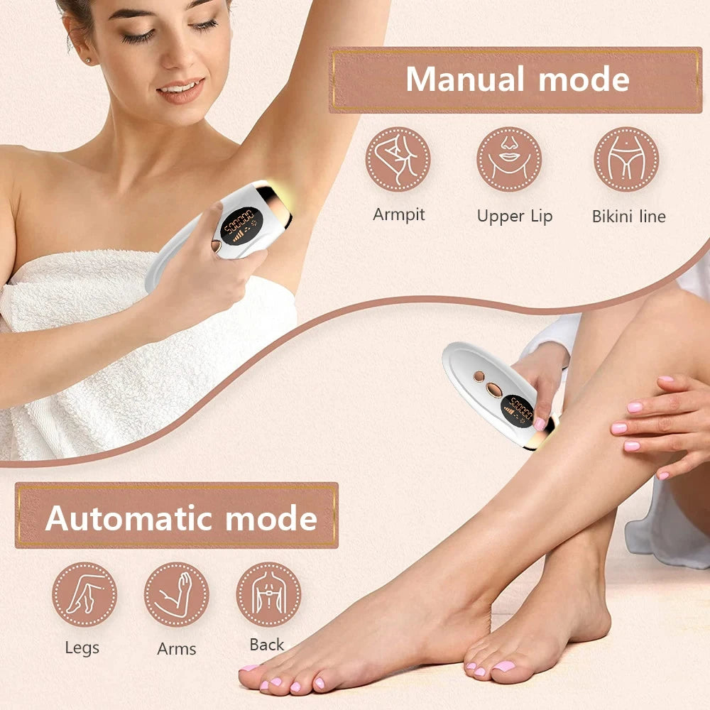 10  Beauty Care IPL Hair Removal Device 990000 Flashes Painless Permanent for Women Face Body Bikini LED Display Home Use