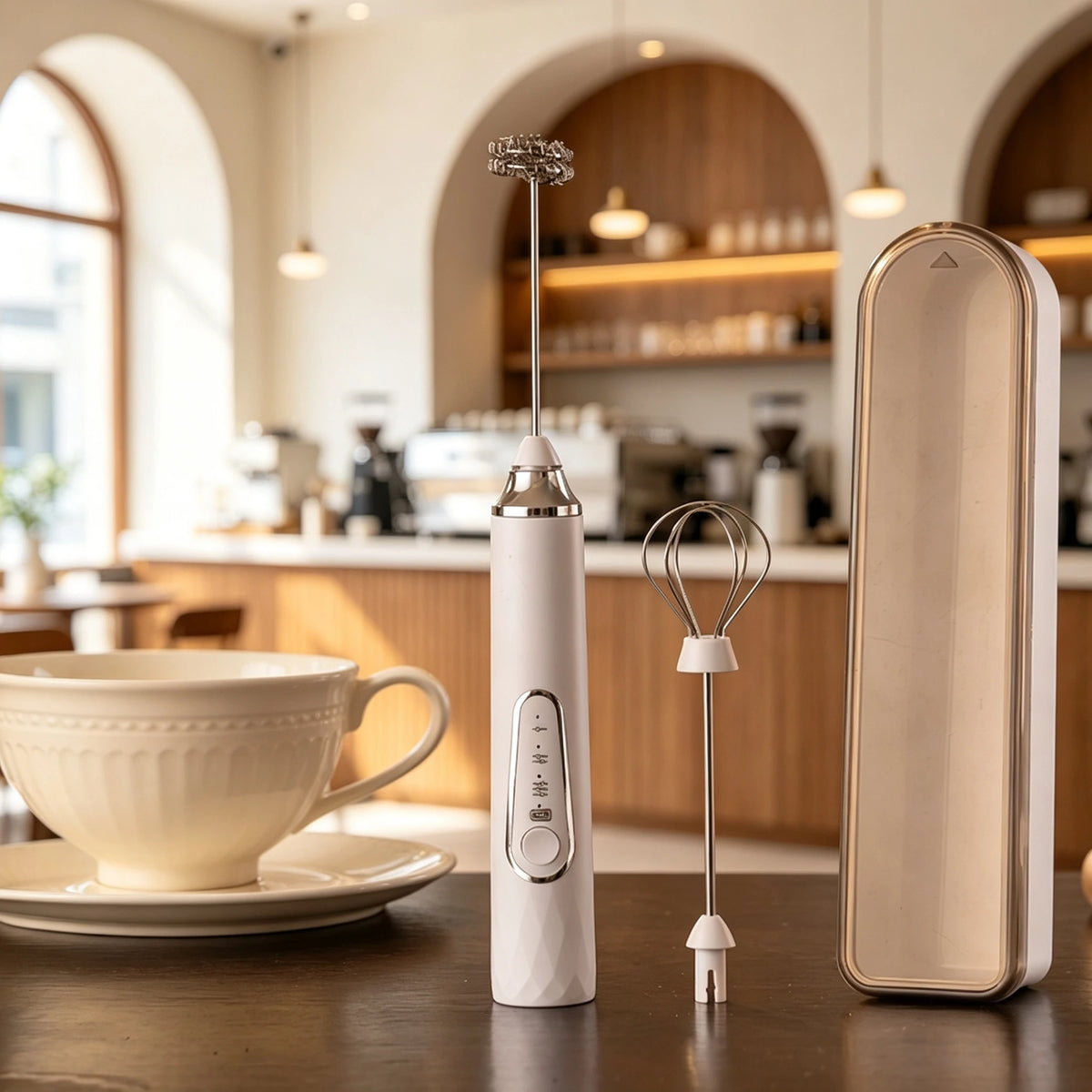 Milk Frother Electric Type-C Handheld Blender Mini Coffee Maker Whisk Mixer For Coffee Cappuccino Cream Matcha Birthday Gift