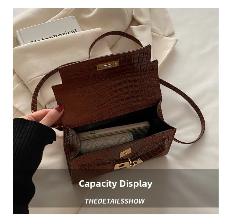 Fashionable  Handbag Women's Shoulder Bag Versatile Crossbody Small Square Bag Elegant Single-Strap Handbag