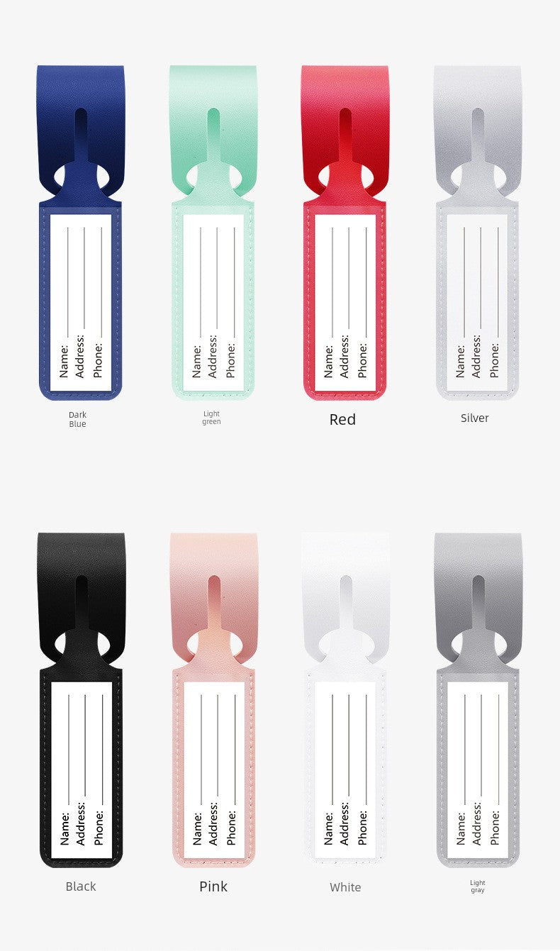 All-in-One Thickened Pu Luggage Tag Bags Anti-Lost Consignment Listing Signboard Travel Tag Printed Custom Logo