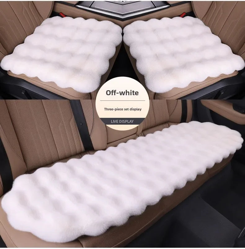Universal Winter Car Seat Cushion Imitation Rabbit Fur Car Seat Cover Thick Plush Soft and Warm  Plush Car Seat Cushion