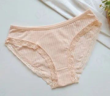 Womens Sexy Lace Underpants Transparent Mesh Hook Briefs Breathable Low Waist Seamless Underpant Intimate Women'S Underpants