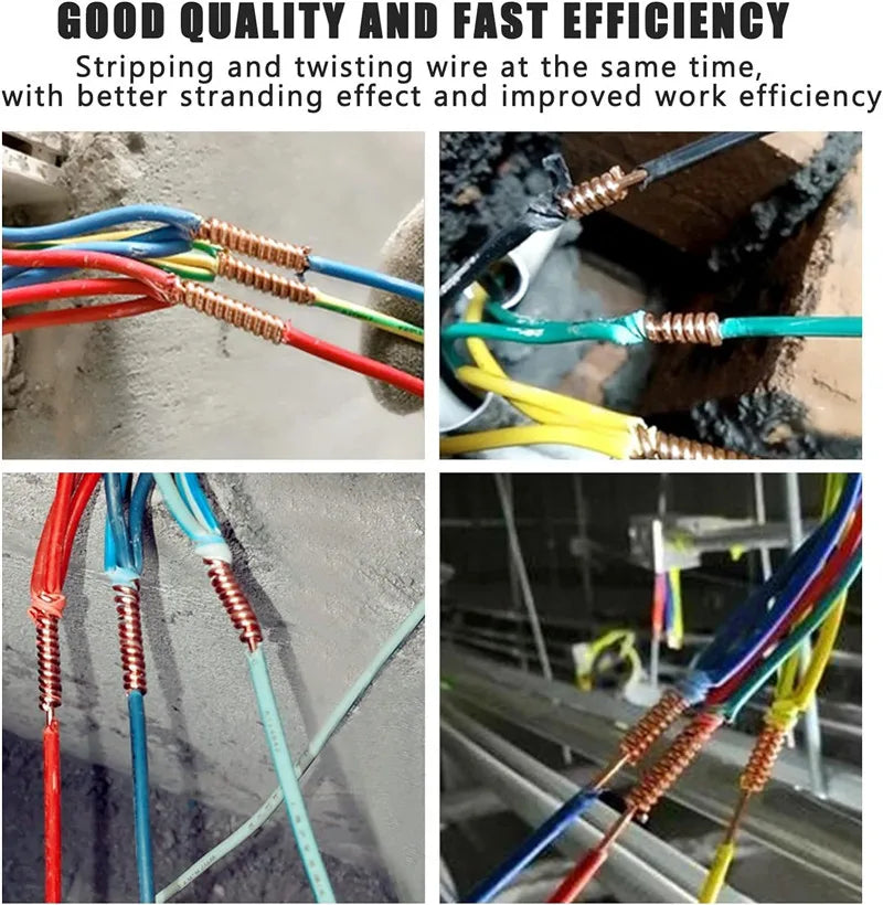 1/4 Steel Wire Twisting Tool Wire Stripper Tool Wire Stripping And Twisting Tool Kit Quick Connector Electrical Twist Wire Tools