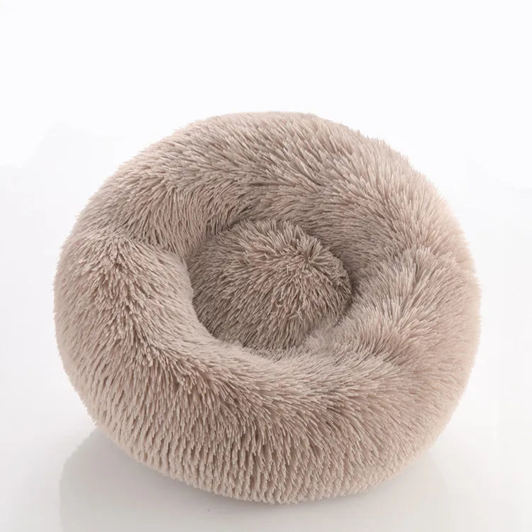Home Plush Pet Nest Winter Cat Nest Dog Nest Warm Detachable and Washable Round Cat Nest Pet Bed Seasonal Universal Decoration
