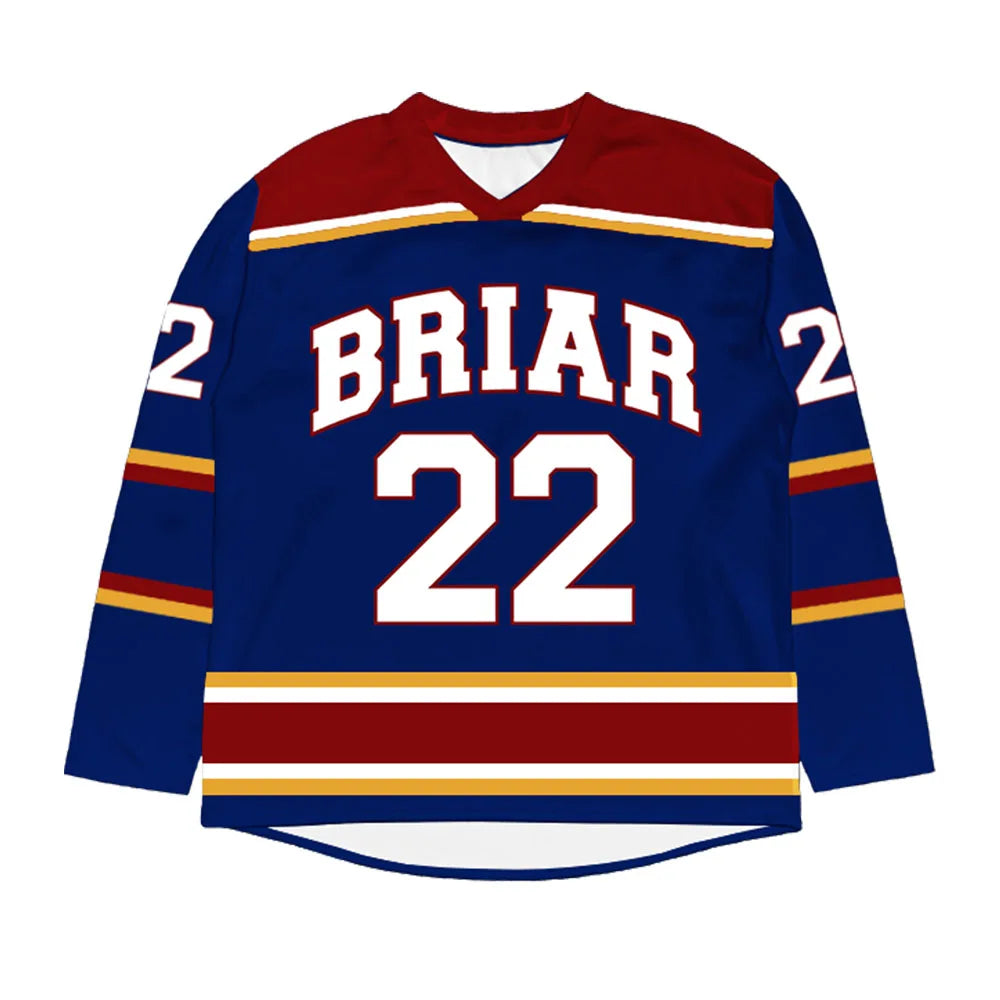 Unisex Streetwear Off Campus Briar University Hockey Jersey Graham 44 22 DI LAURENTIS 66 Tucker46 T-shirt Loose Long Sleeve Tees