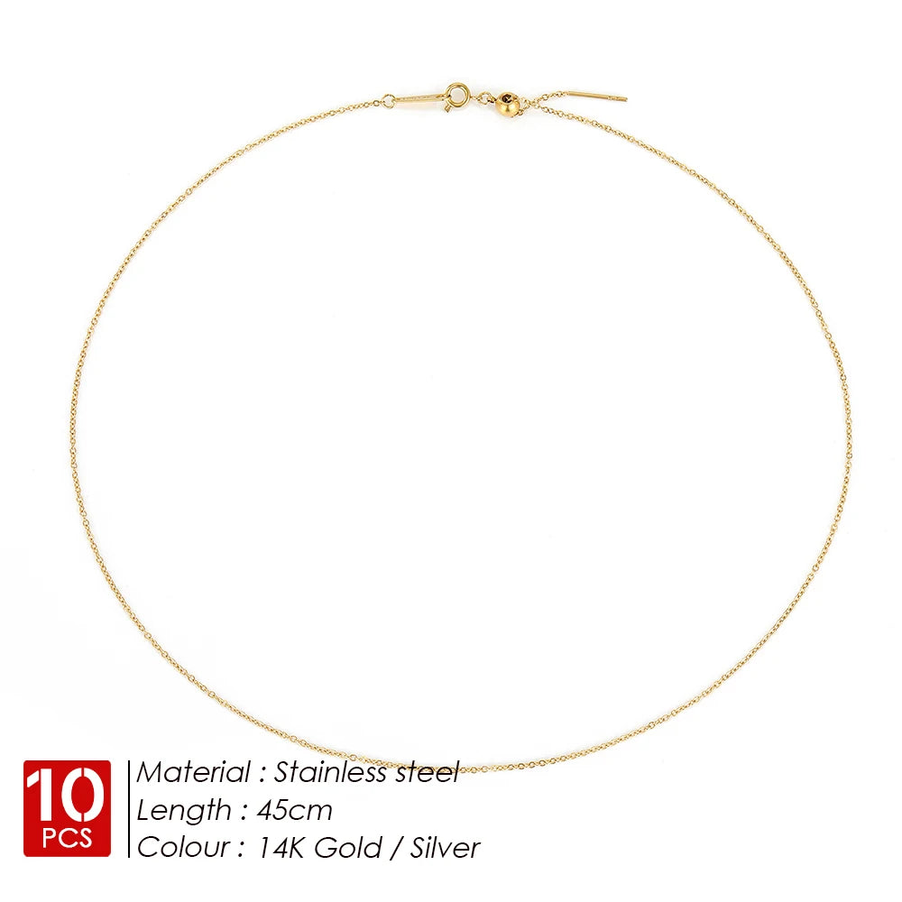 EManco 10PCS Minimalist Style Stainless Steel 26-Letter Pendant for Custom Name Jewelry Commute Social Casual Fashion Accessory