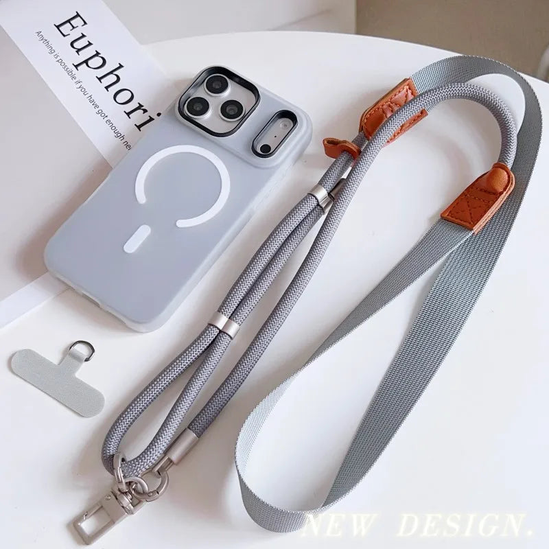 Universal Lanyard Case For iPhone 17 Pro Max 14 12 11 13 15 16 Plus Magnetic Shockproof Candy Crossbody Neck Cord Strap Cover