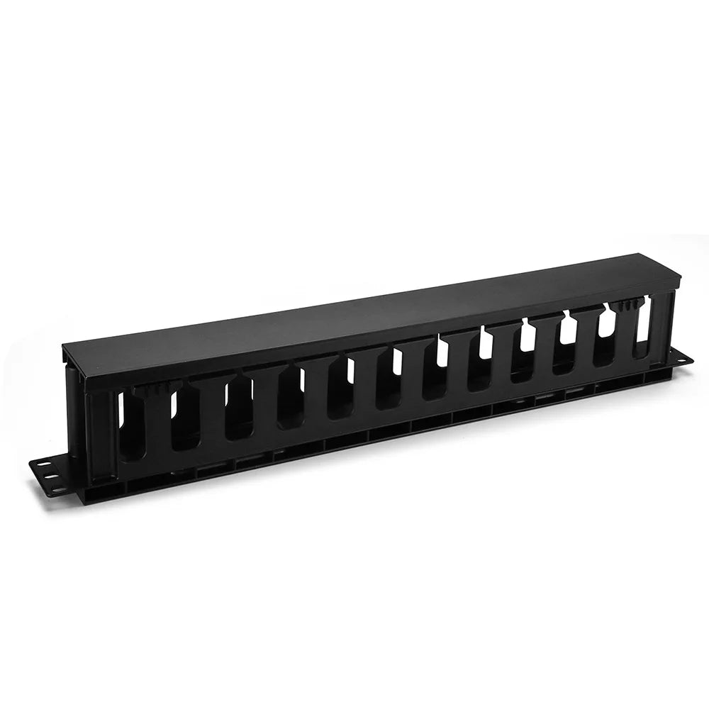 1U/2U Network Cable Management Network Patch Panel 19 inch Rack Mounted Steel/Plastic Networking Ethernet Black