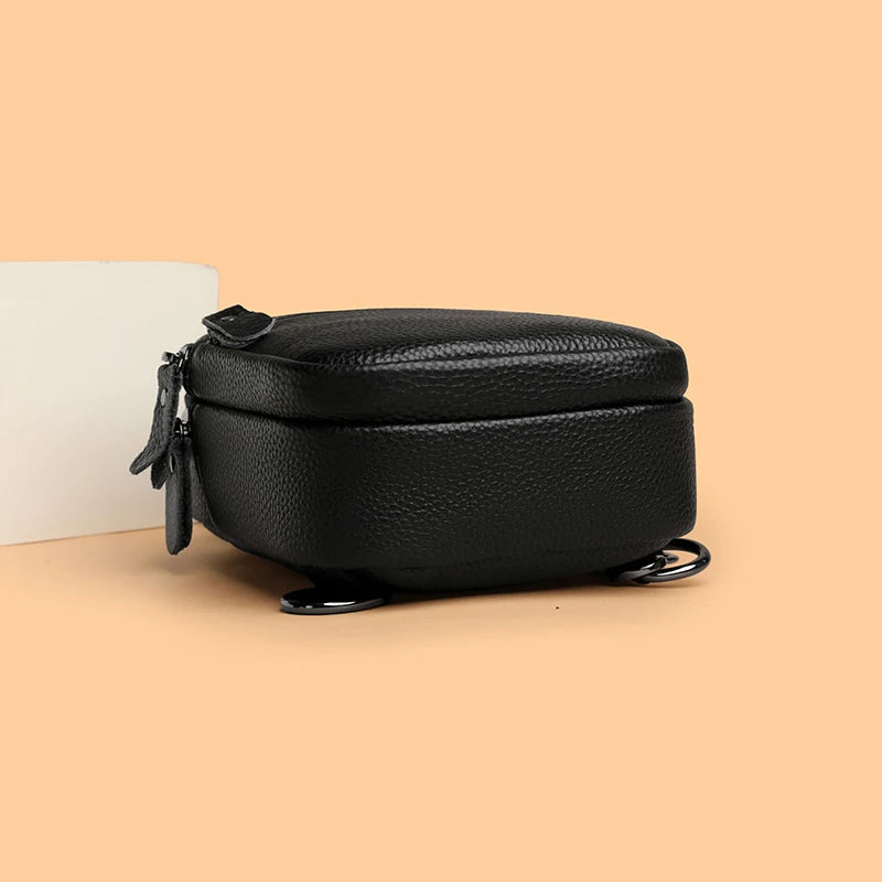 Luxury Genuine Leather Men's Chest Pack Shoulder Bags Fashion Messenger Sling bag Brand Travel Bags Crossbody Unisex Sac Wallet