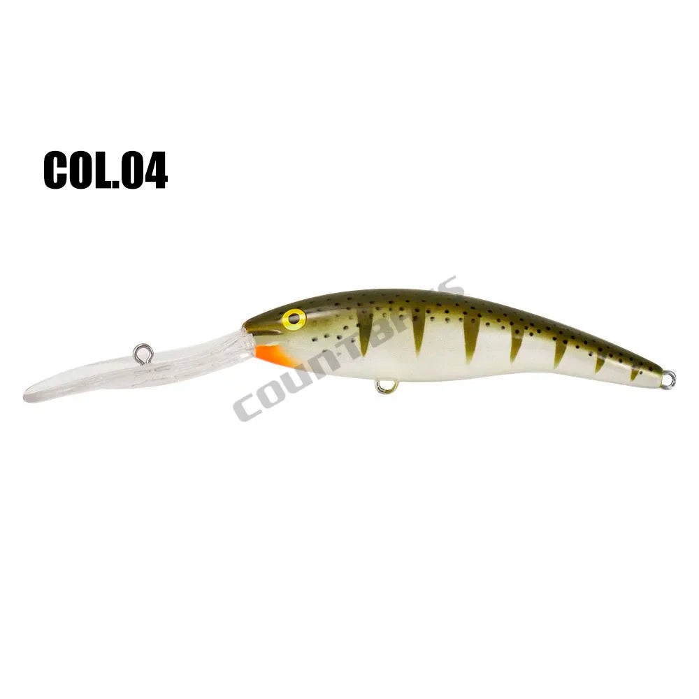Countbass Deep Tail Wobbler Floating Diving Depth 9M Crankbait Fishing Lures, 110mm 22g