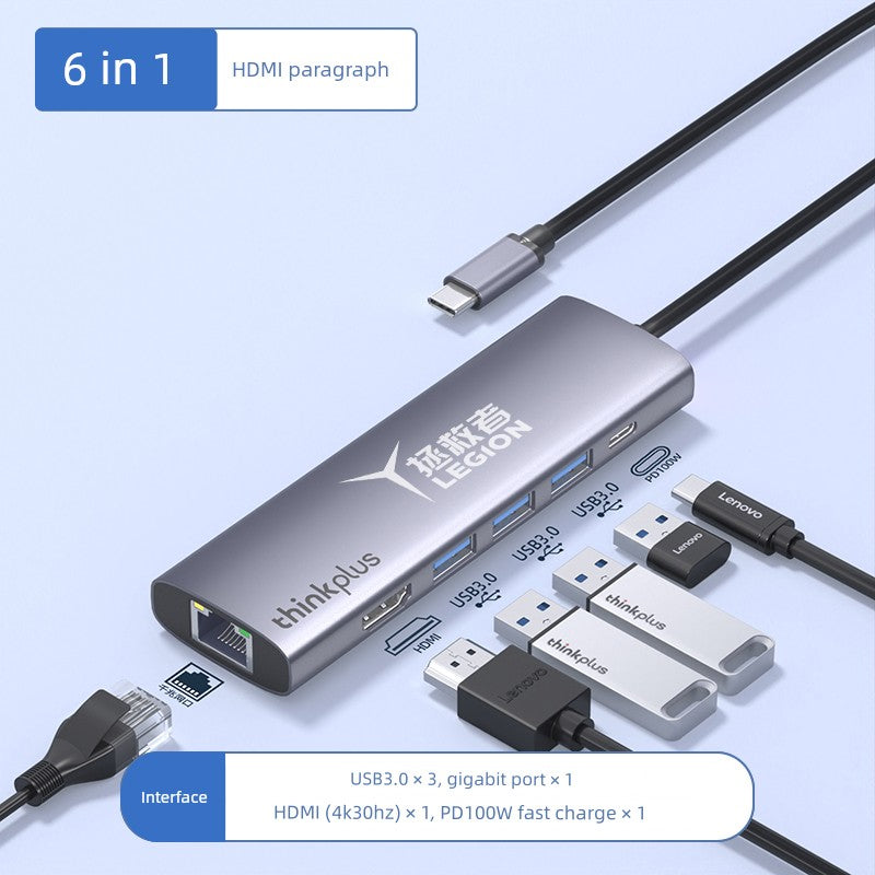 Lenovo Saver USB Cast Screen Network Cable Expansion Dock