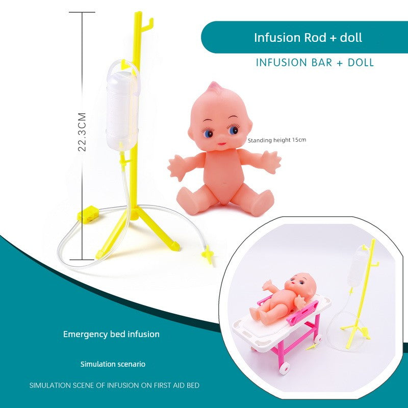 Artificial Stethoscope Kids Doctor Nurse Teaching Aids Suit Boys and Girls Play House Injection Medical and Dental Clinic