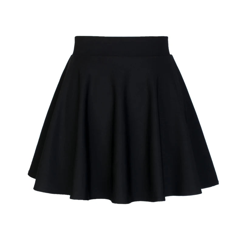 Black Skirts Woman Fashion 2024 Summer Elastic High Waist A-Line Knit Mini Short Red Umbrella Skirt Summer Women's Clothing