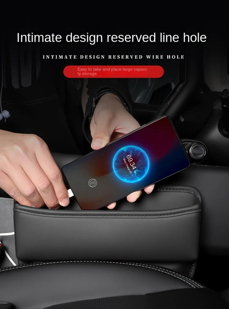 For Mazda BT50 BT-50 MX-5 RF Car Seat Gap Storage Box Key Card Phone Reserved Charging Cable Hole Sundries Organizer Accessories