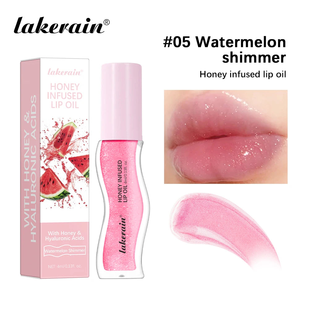 Moisturizing Lip Gloss Oil Nourishes Hydrates Glossy Lips Care Lipstick Plumping Exfoliating Pink Plumping Gloss Oil Makeup