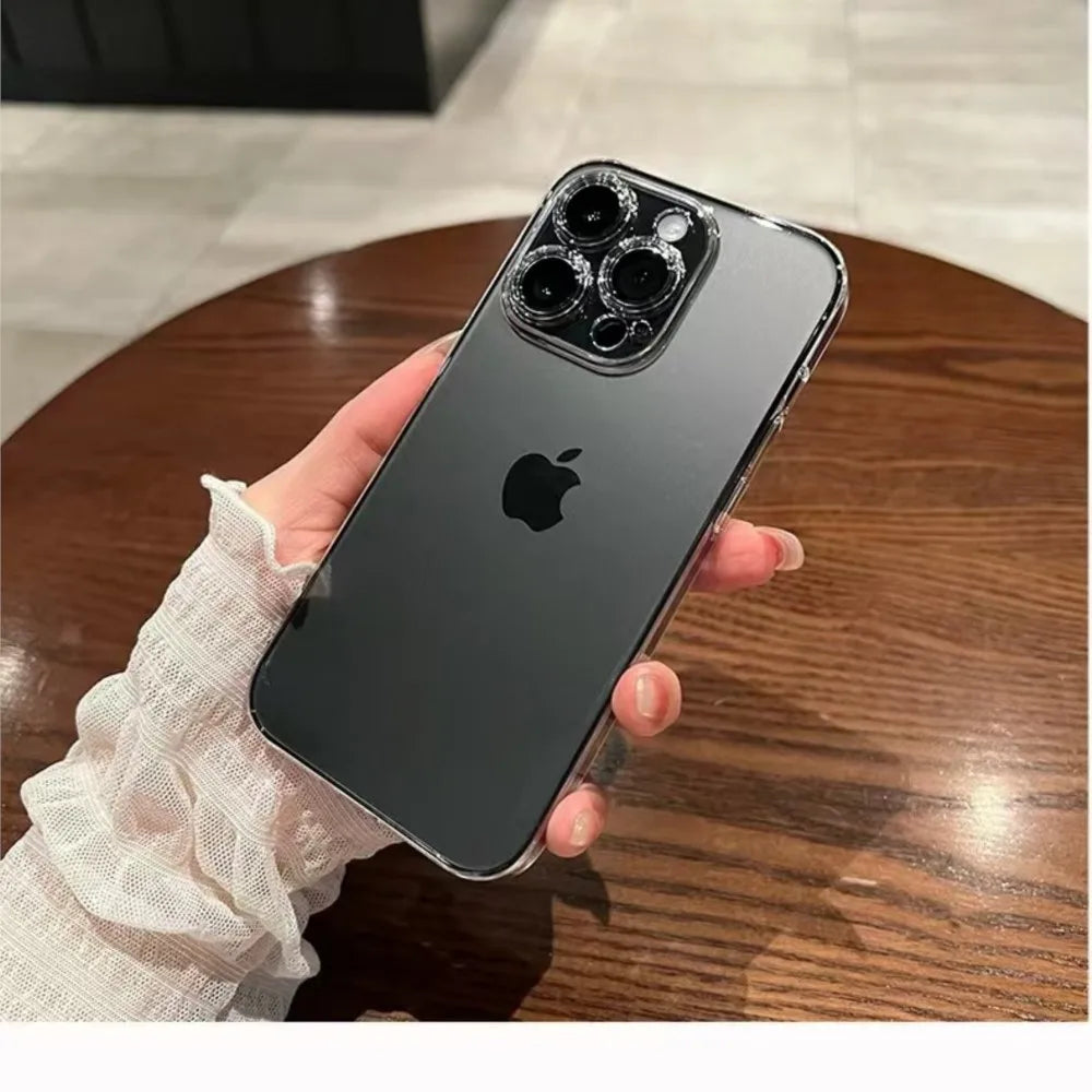 Clear Case For iPhone 16 15 14 13 12 11 Pro Max 16e Silicone Cover For iPhone 13 Mini X XS Max XR 7 8 Plus Transparent Cover