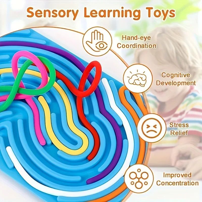 Sensory Activity Board for Boys and Girls To Relieve Stress, Anxiety, and Autism, A Must-have Toy for Calm Travel and Airplanes
